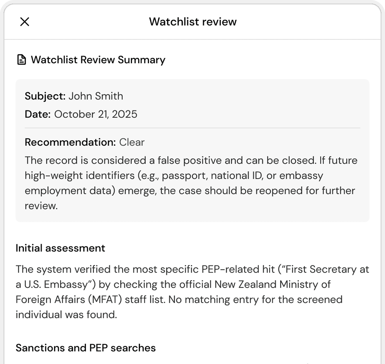 Watchlist review