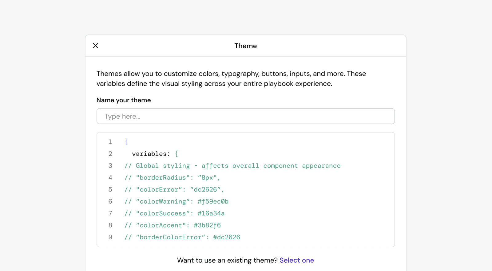 New: Theming for Playbooks